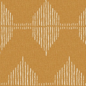 Boho Geometric Mustard Yellow and Bone