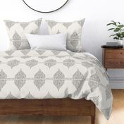 Boho southwestern modern Geometric - Off White and Charcoal - textured linen look interiors