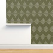 Boho southwestern Geometric - Olive Green - textured linen look interiors