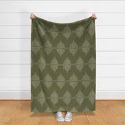 Boho Geometric Olive Green and Bone