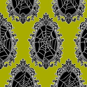 Framed Spiderwebs Olive Green