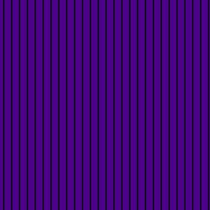 Small Vertical Pin Stripe Pattern - Royal Purple and Black
