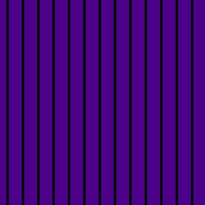 Vertical Pin Stripe Pattern - Royal Purple and Black