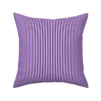 Small Vertical Stripe Pattern - Royal Purple and White