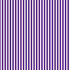 Small Vertical Stripe Pattern - Royal Purple and White