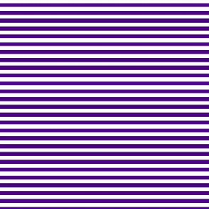 Small Horizontal Stripe Pattern - Royal Purple and White