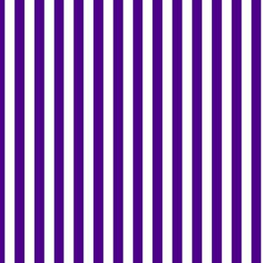 Horizontal Stripe Pattern - Royal Purple and White