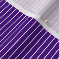 Small Horizontal Pin Stripe Pattern - Royal Purple and White