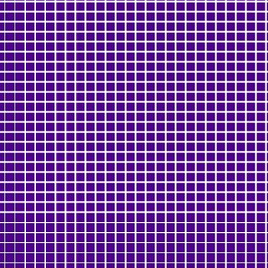 Small Grid Pattern - Royal Purple and White