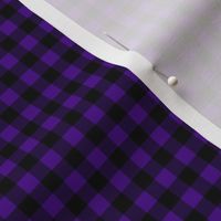 Small Gingham Pattern - Royal Purple and White