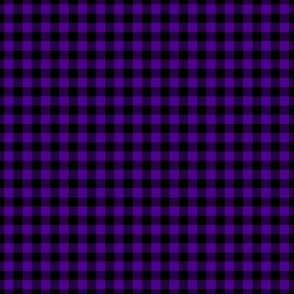 Small Gingham Pattern - Royal Purple and White
