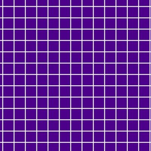 Grid Pattern - Royal Purple and White