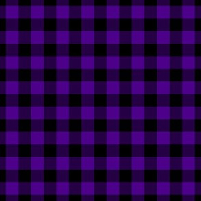 Gingham Pattern - Royal Purple and Black