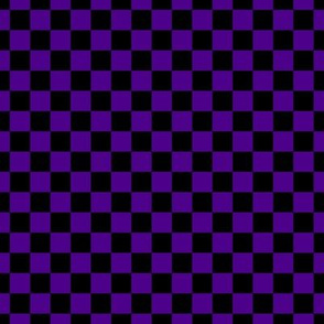 Checker Pattern - Royal Purple and Black