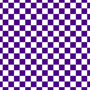 Checker Pattern - Royal Purple and White