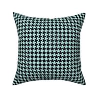 Houndstooth Pattern - Pastel Mint and Midnight Black