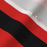 Large Vertical Awning Stripe Pattern - Vivid Red and Black