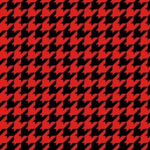 Houndstooth Pattern - Vivid Red and Black