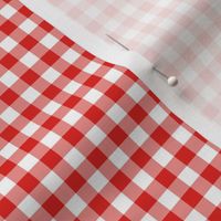 Small Gingham Pattern - Vivid Red and White
