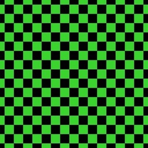 Checker Pattern - Lime Green and Black
