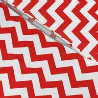 Chevron Pattern - Vivid Red and White