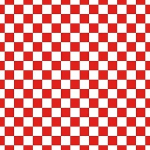 Checker Pattern - Vivid Red and White