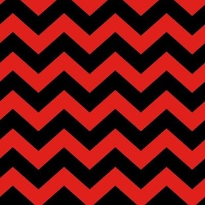 Chevron Pattern - Vivid Red and Black