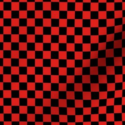 Checker Pattern - Vivid Red and Black