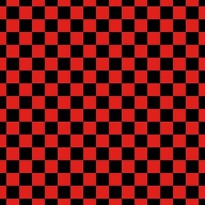 Checker Pattern - Vivid Red and Black