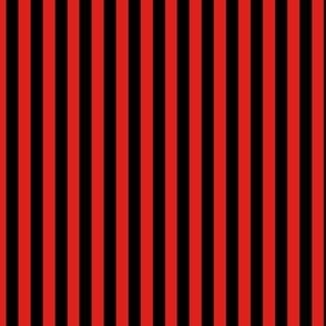 Vertical Stripe Pattern - Vivid Red and Black