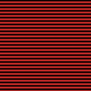 Small Horizontal Stripe Pattern - Vivid Red and Black