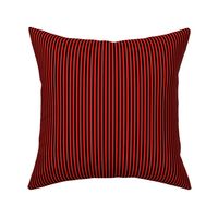 Small Vertical Stripe Pattern - Vivid Red and Black