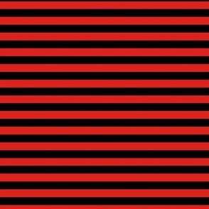 Horizontal Stripe Pattern - Vivid Red and Black