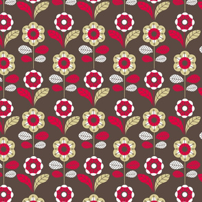 Retro floral dark