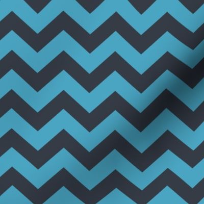 Chevron Pattern - Charcoal and Blueberry Sorbet