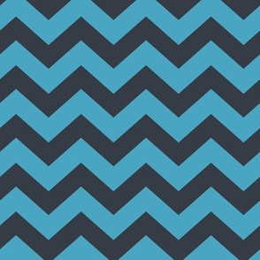Chevron Pattern - Charcoal and Blueberry Sorbet