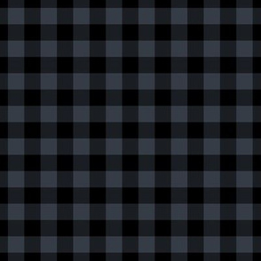 Gingham Pattern - Charcoal and Black