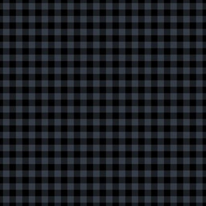 Small Gingham Pattern - Charcoal and Black