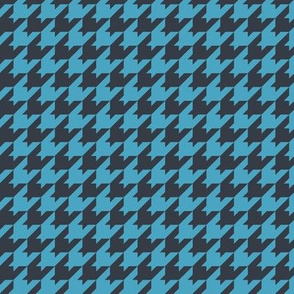 Houndstooth Pattern - Charcoal and Blueberry Sorbet