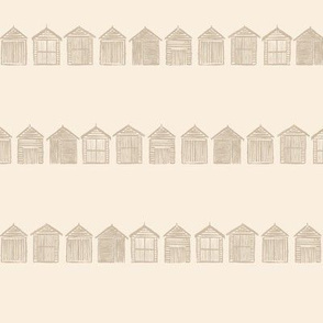 Boat House - Beach - Taupe & Cream - Small