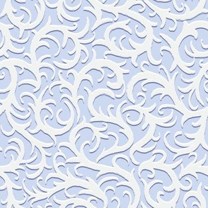 Sweet Vines | Small| Pale Blue on Soft Blue