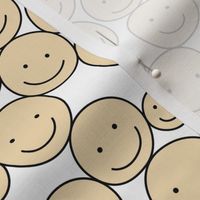 Sweet stash if smiley icons cute boho happy faces butter yellow white