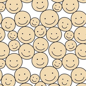 Sweet stash if smiley icons cute boho happy faces butter yellow white