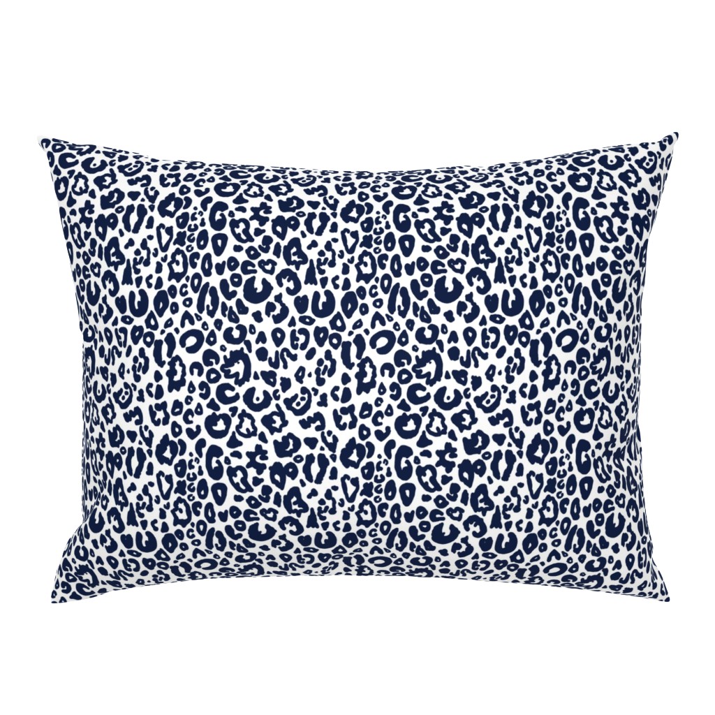 Cheetah Chic // Navy on White (Small Size) 
