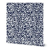 Cheetah Chic // Navy on White (Small Size) 