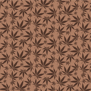 Cannabis leaves - brown