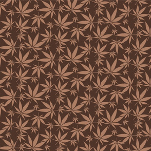 Cannabis leaves - brown