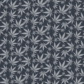 Cannabis leaves - gray