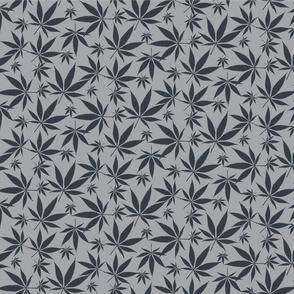 Cannabis leaves - gray