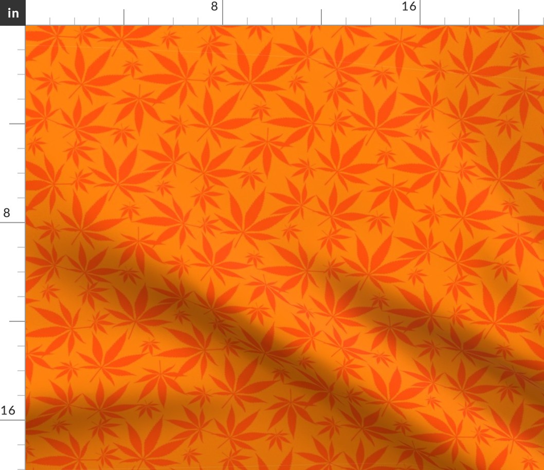 Cannabis leaves - orange